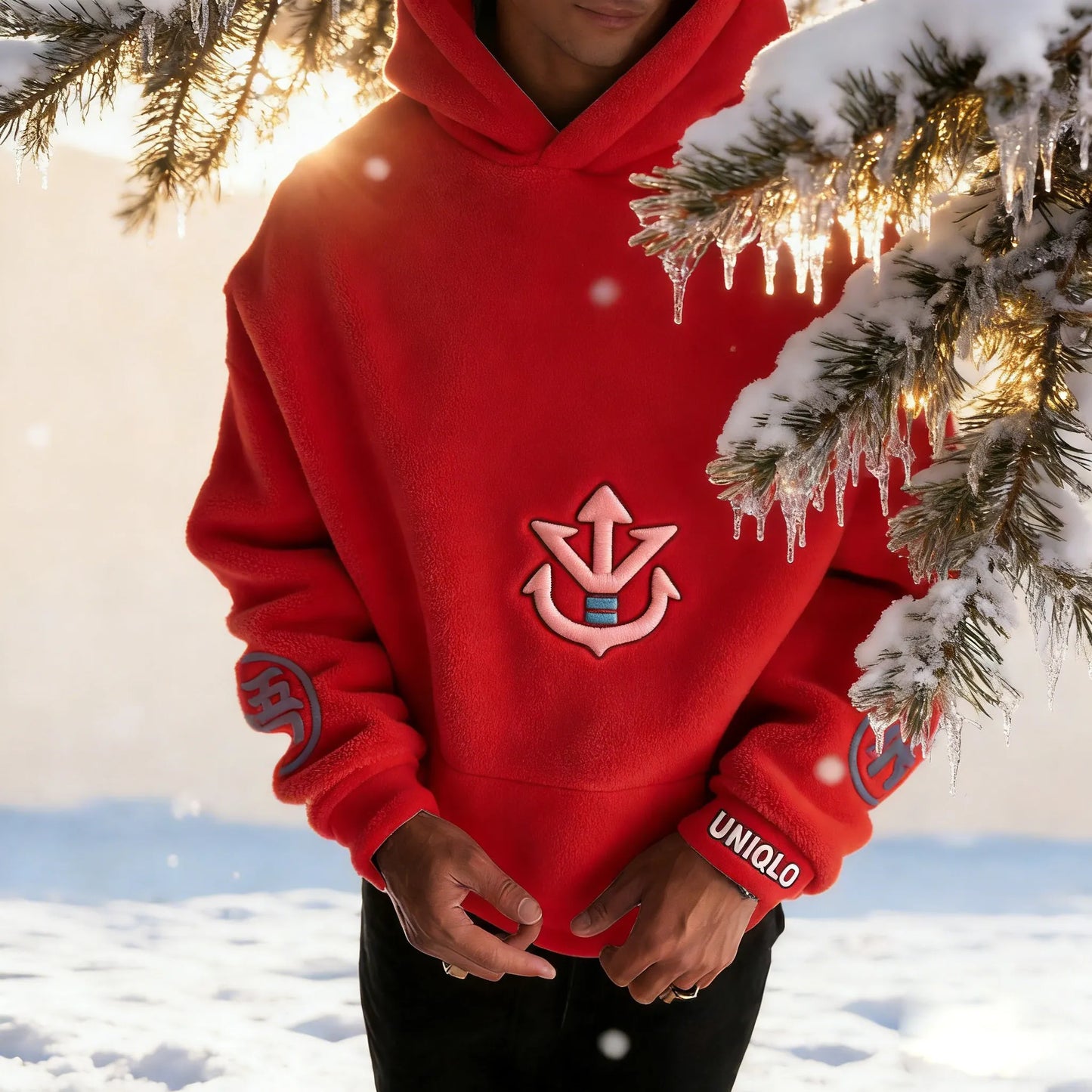 Color Blocked Plush Hoodie