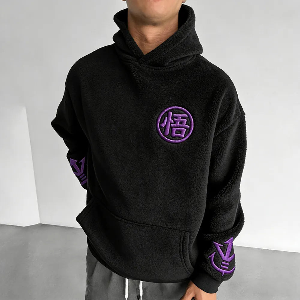 Color Blocked Plush Hoodie