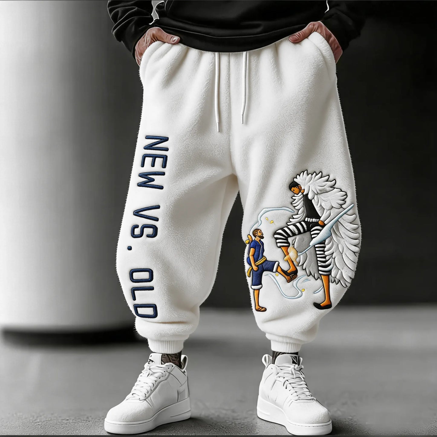 Don Quixote Doflamingo Color-blocked Plush Pants