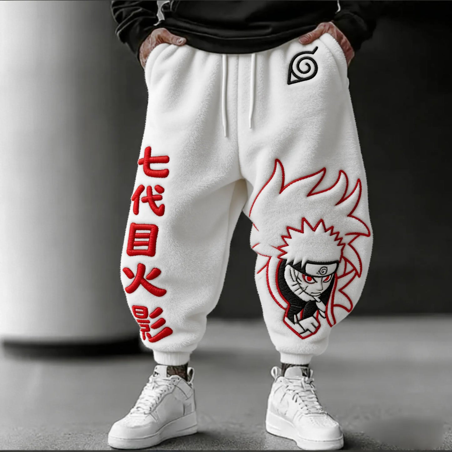 Color-blocked Plush Pants