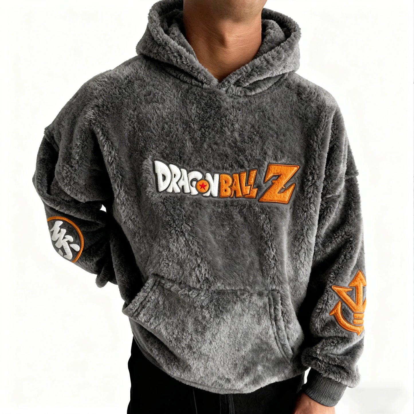 Color Blocked Plush Hoodie
