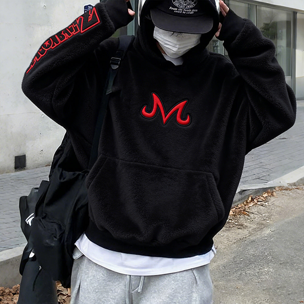 Color Blocked Plush Hoodie