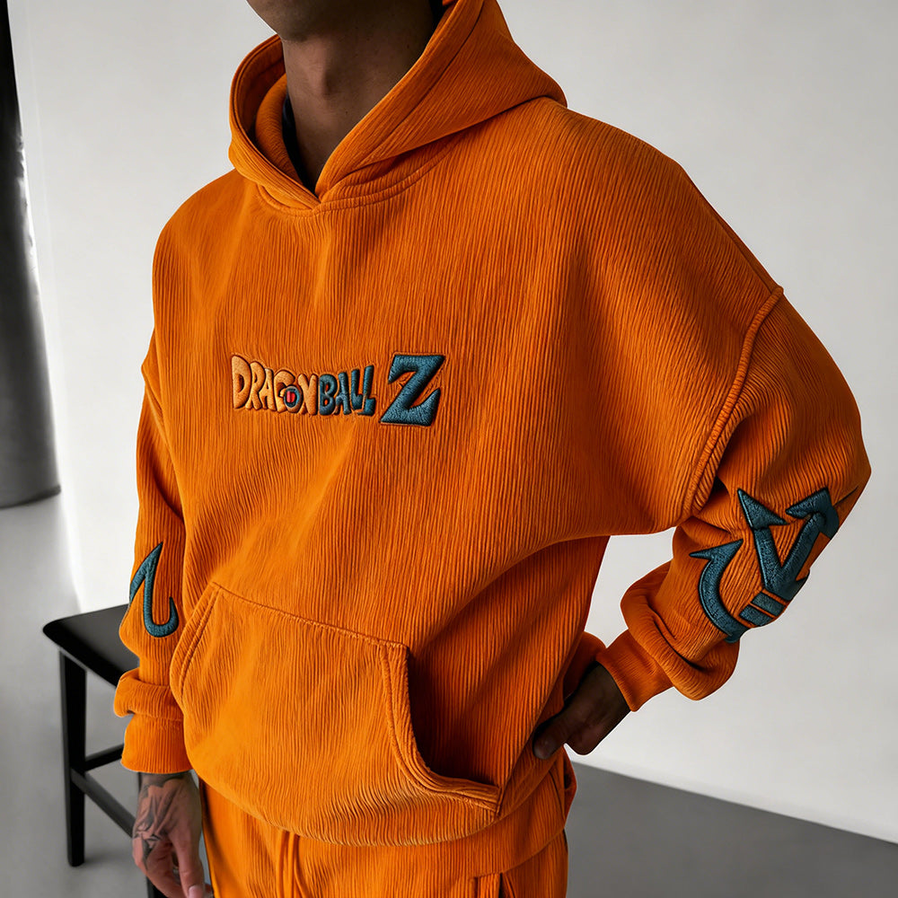 Color Blocked corduroy Hoodie