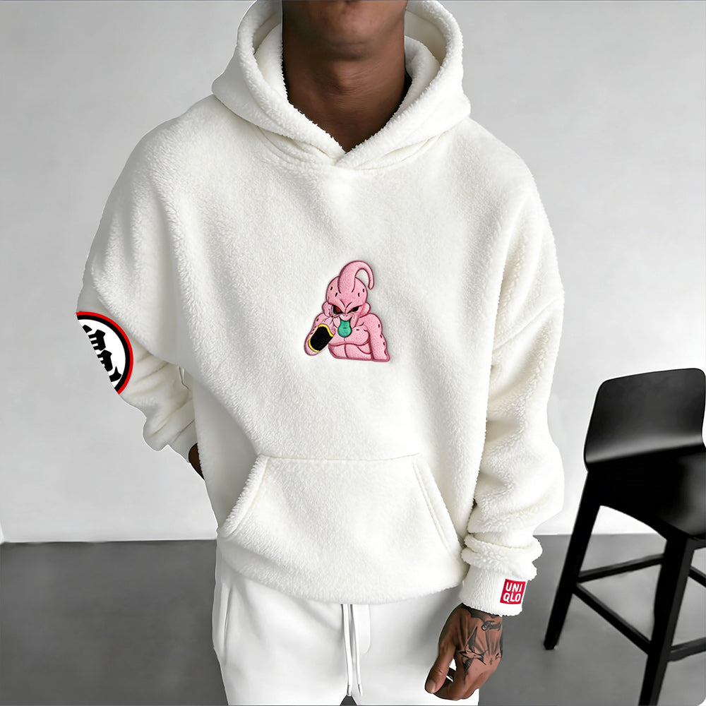 Color Blocked Plush Hoodie