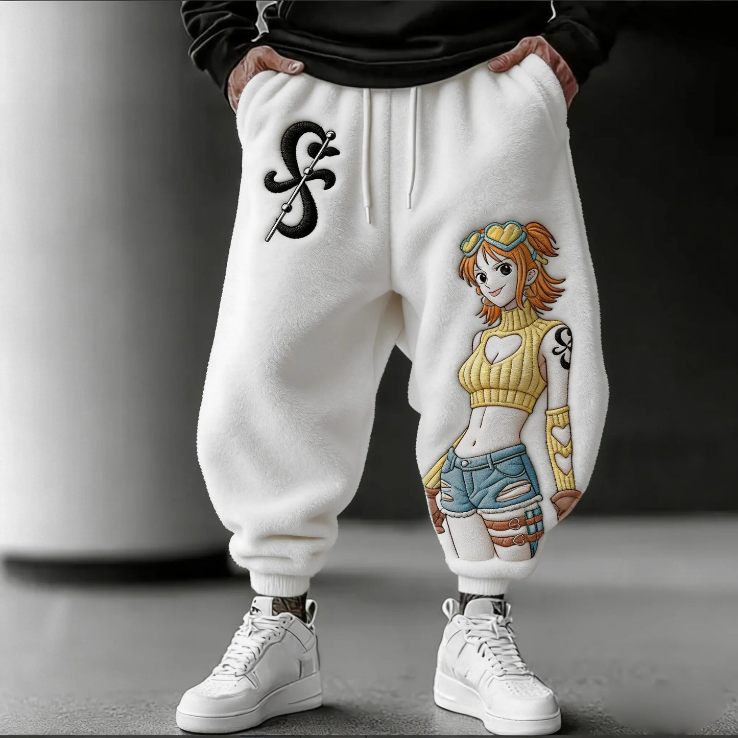 Nam Color-blocked Plush Pants
