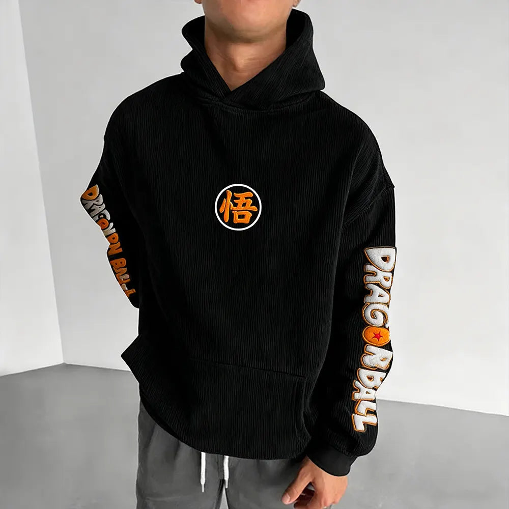 Color Blocked corduroy Hoodie