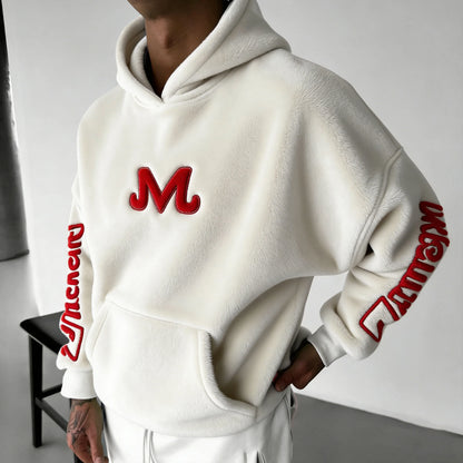 Super :Tatted  Color-blocked Plush Hoodie
