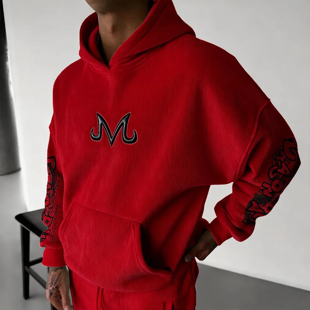 Color Blocked corduroy Hoodie