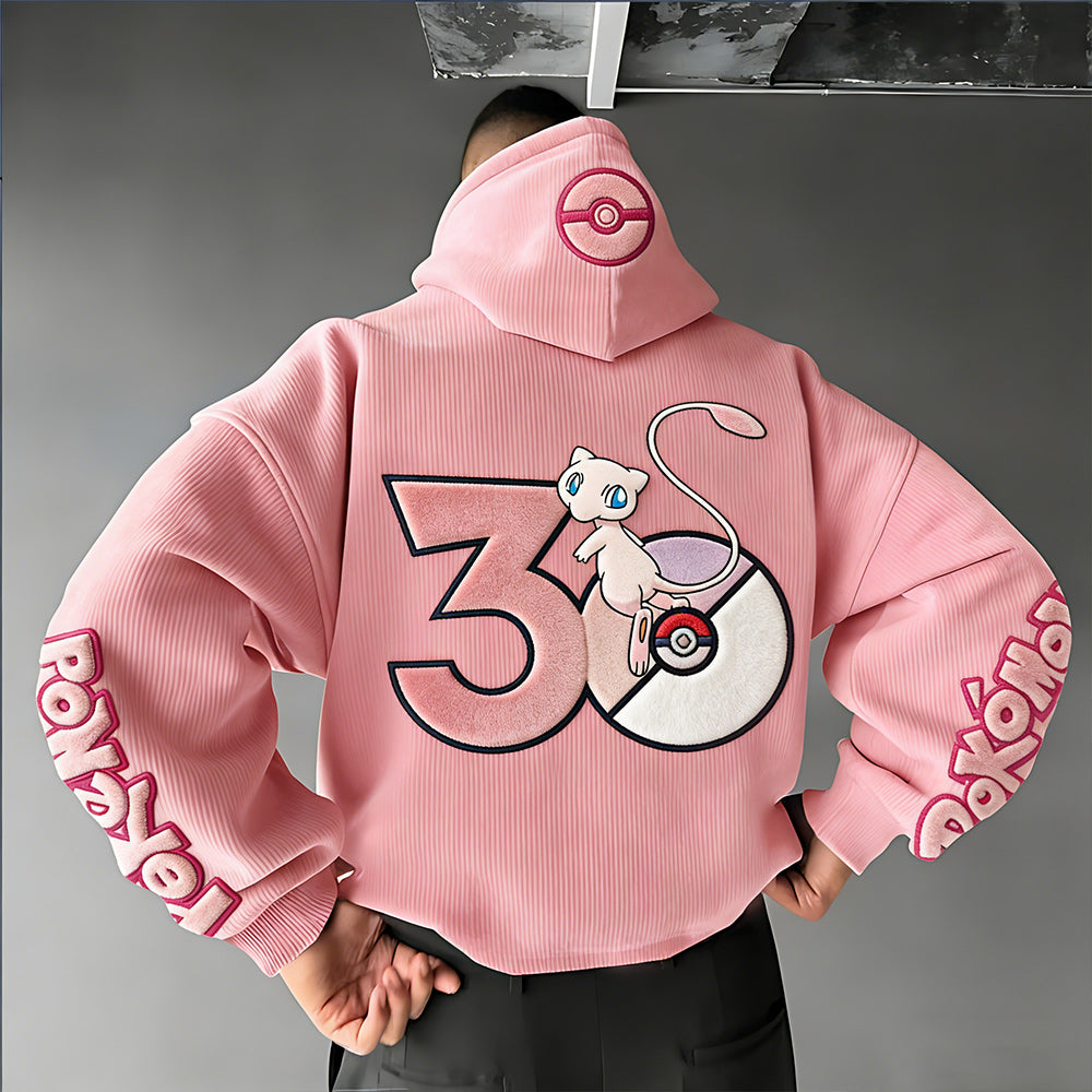 Foam Print Corduroy Hoodie