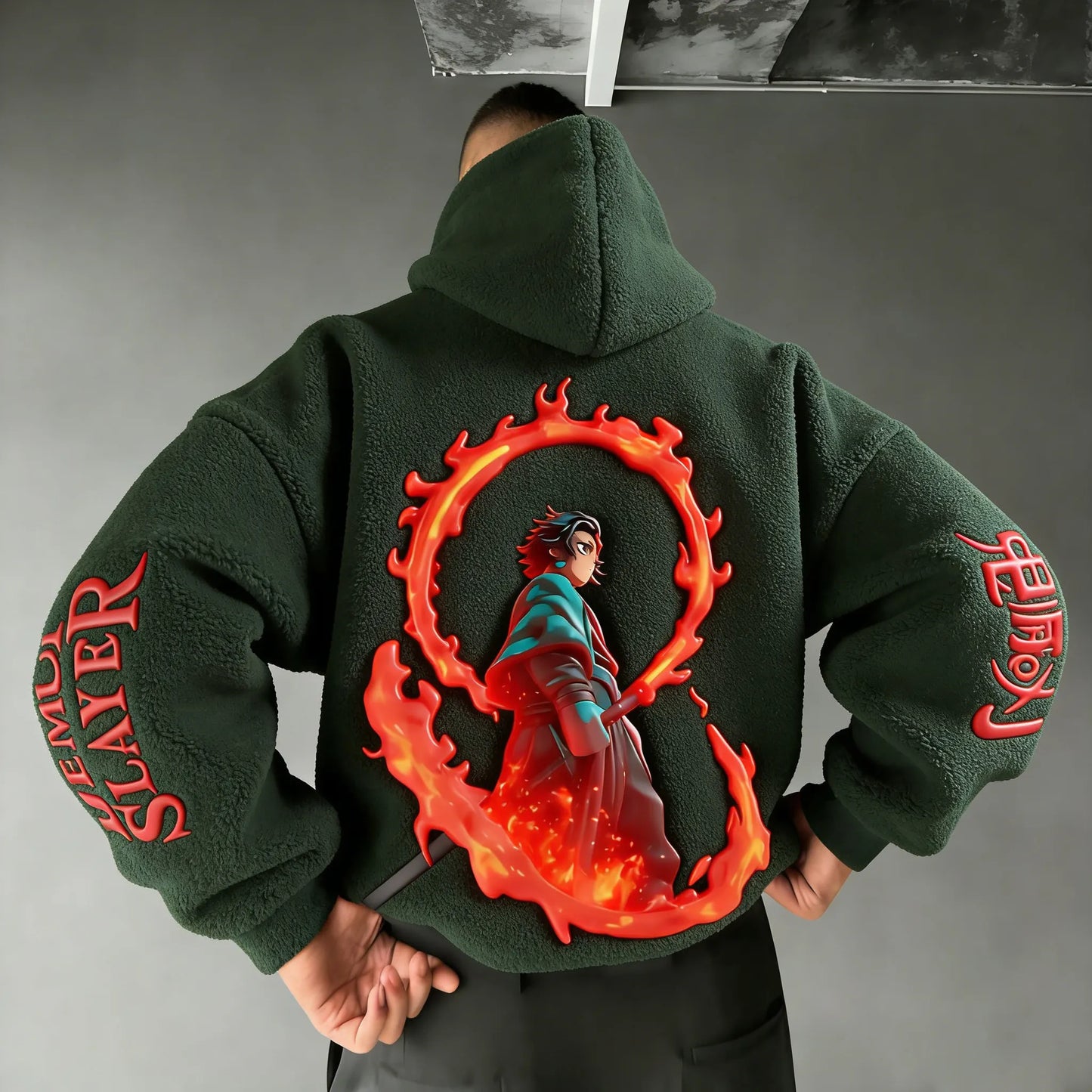 Men  Color-blocked Plush Hoodie