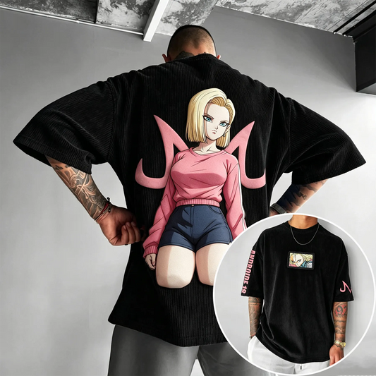 Android 18  Z Anime Vintage Corduroy T-Shirt