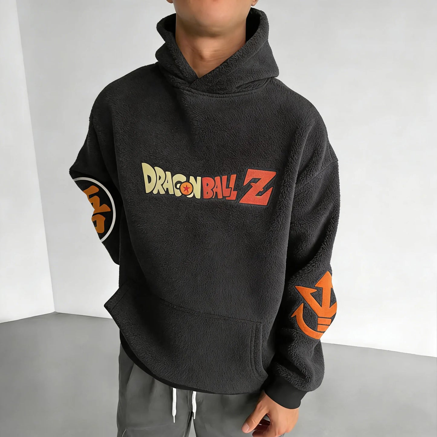 Color Blocked Plush Hoodie
