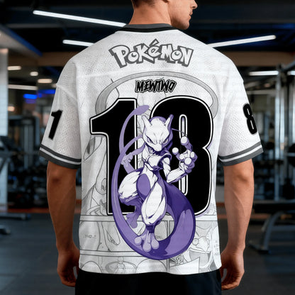 Unisex Anime Retro Mesh Sports Jersey T-Shirt