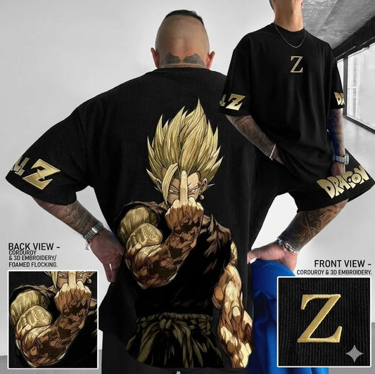 Playera Oversized  Broli Anime Vintage Corduroy T-Shirt