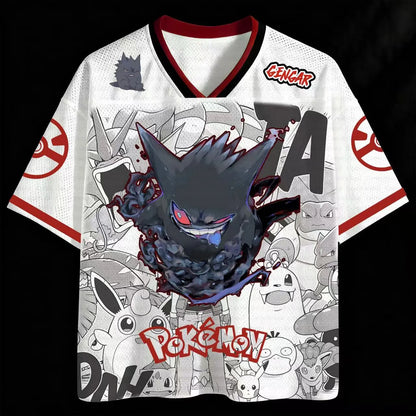 Unisex Anime Retro Mesh Sports Jersey T-Shirt
