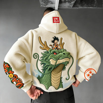 Color Blocked Collaboration Plush Hoodie