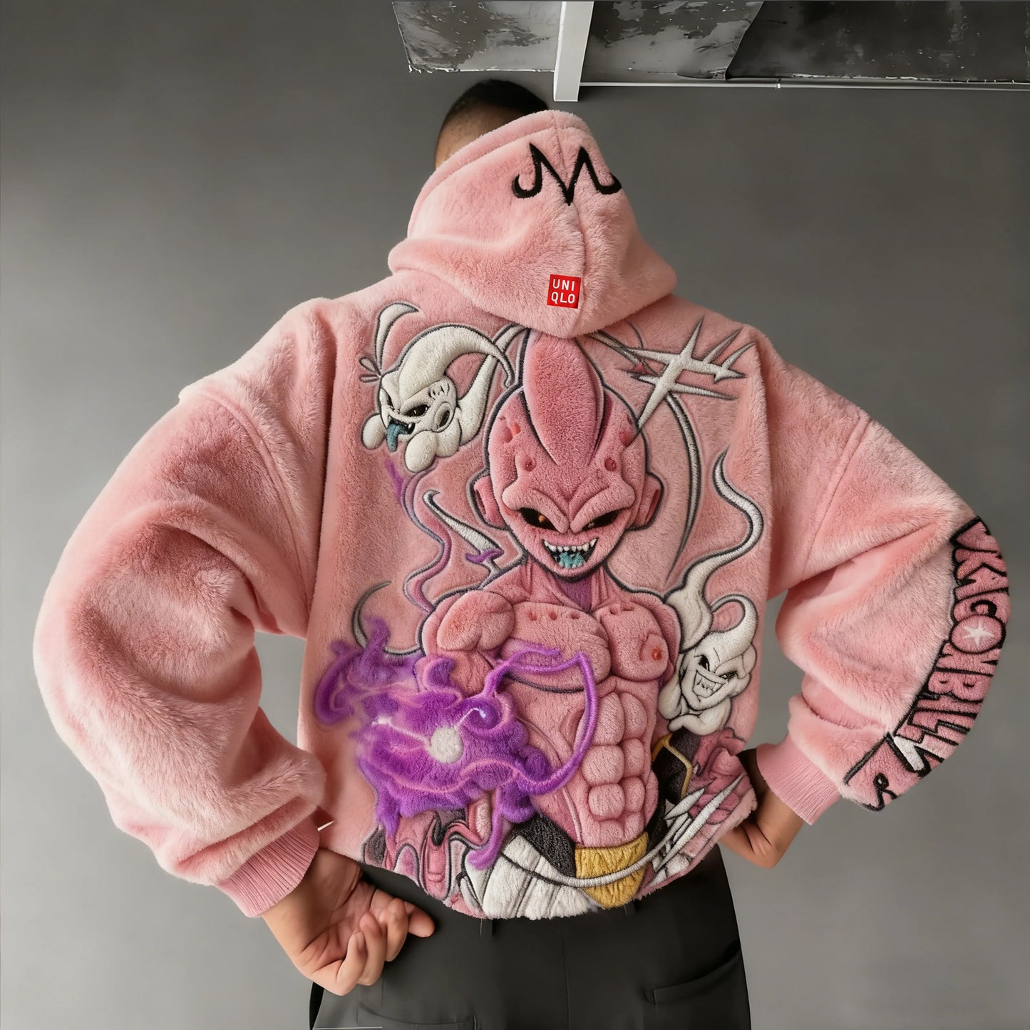 Color Blocked Plush Hoodie