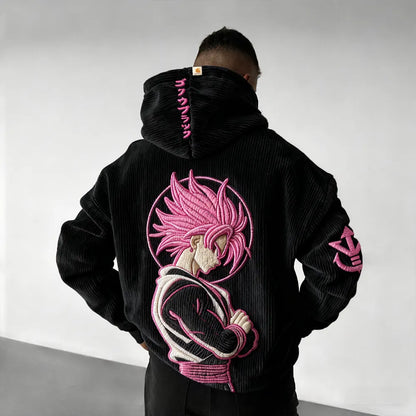 Color Blocked corduroy Hoodie