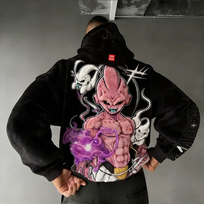 Color Blocked Plush Hoodie