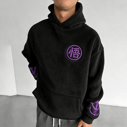 Color Blocked Plush Hoodie