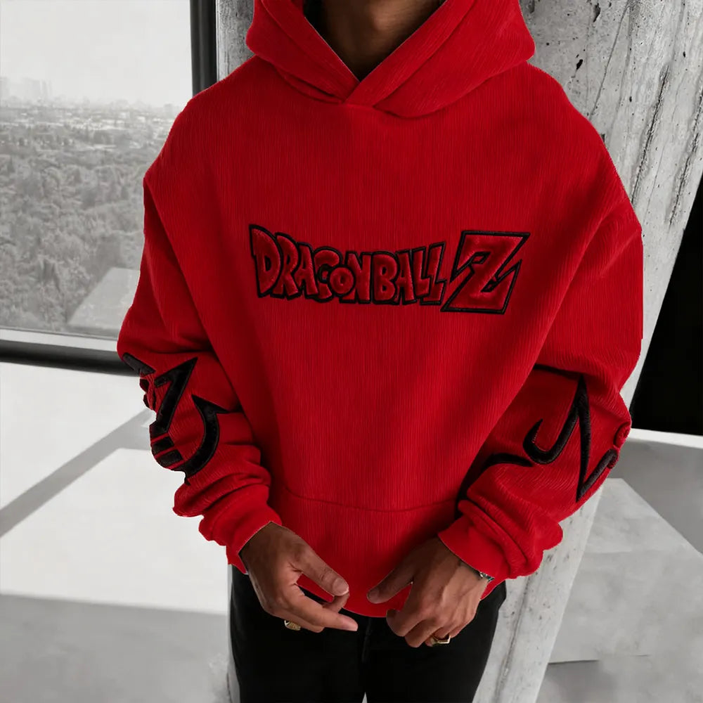 Color Blocked corduroy Hoodie