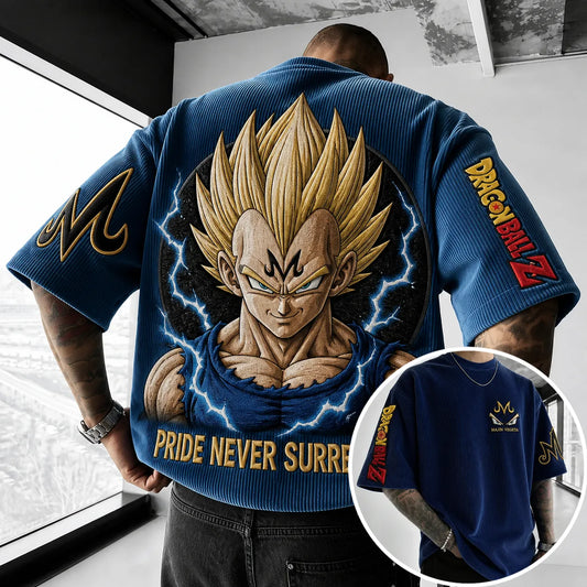 Unisex Short-Sleeve Corduroy T-Shirt With Anime Print