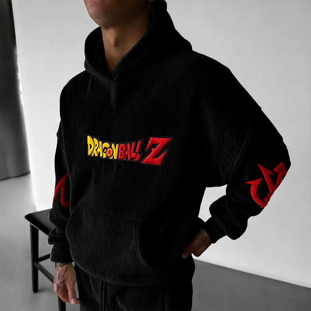 Color Blocked corduroy Hoodie