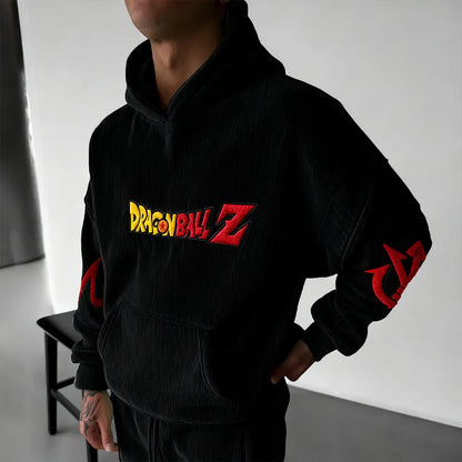 Color Blocked corduroy Hoodie