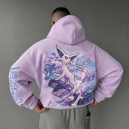 Foam Print Corduroy Hoodie