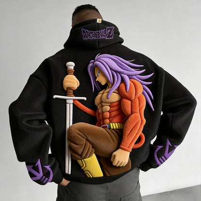 Color Blocked Plush Hoodie