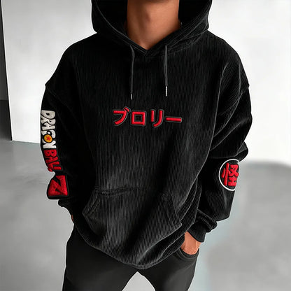 Color Blocked corduroy Hoodie