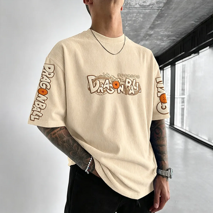 Anime Vintage Waffle Knit T-Shirt