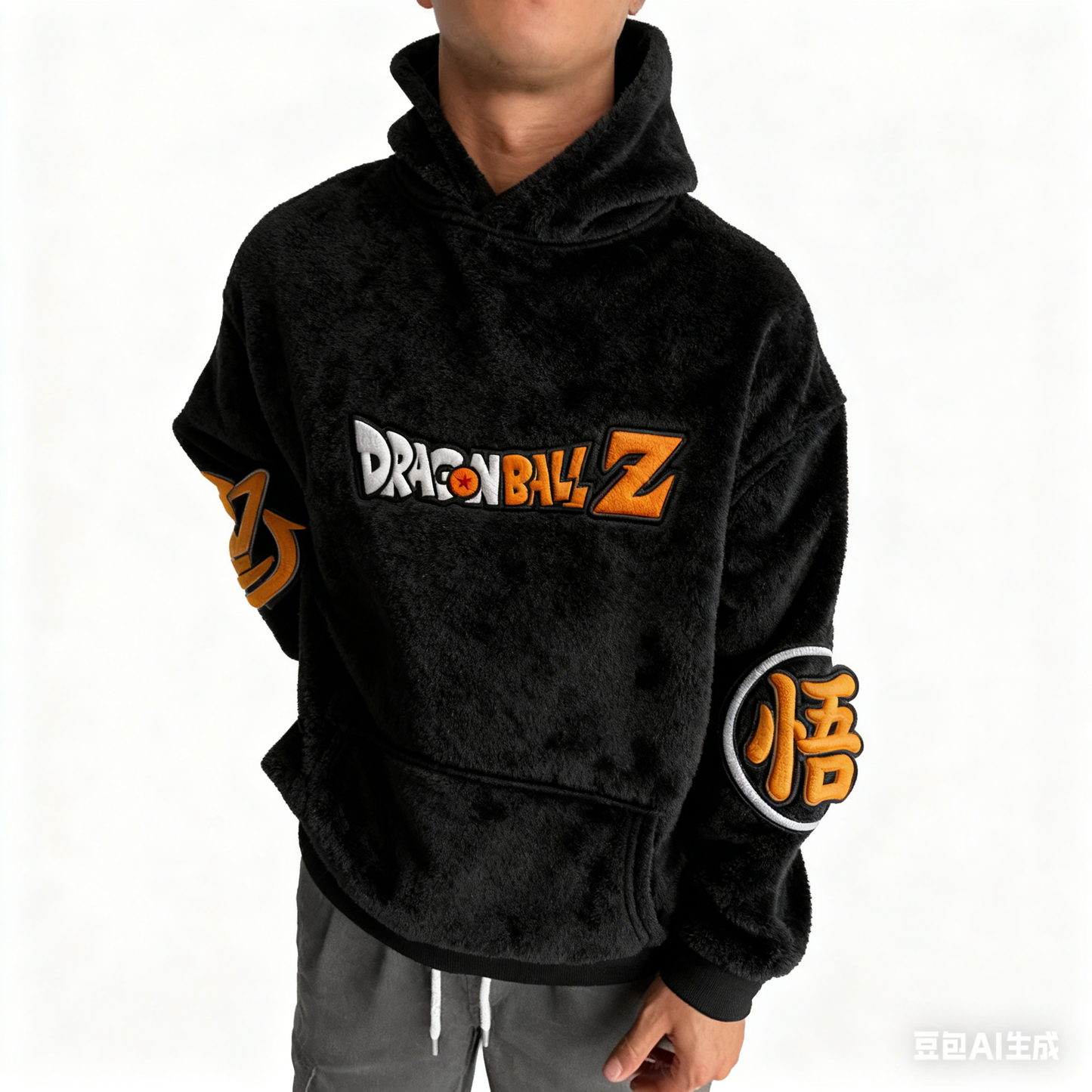 Color Blocked Plush Hoodie