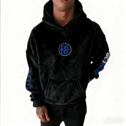 Color Blocked Plush Hoodie