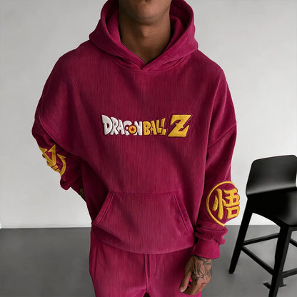 Color Blocked corduroy Hoodie