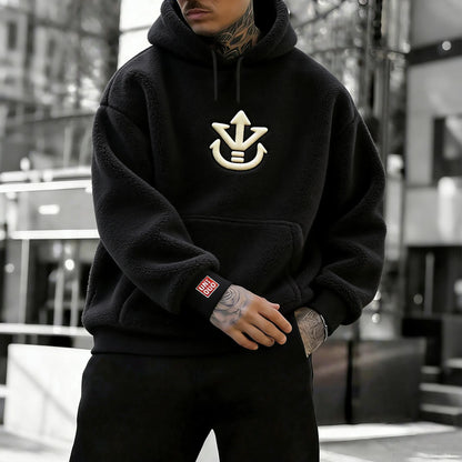 Color Blocked Plush Hoodie