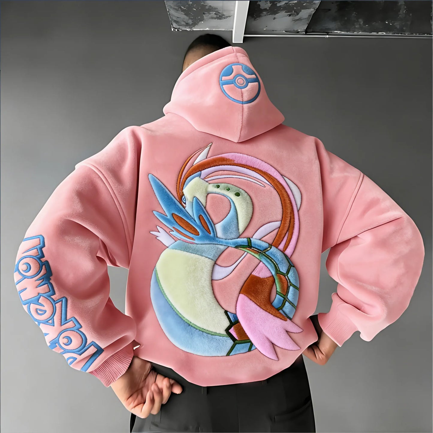 Color-blocked Unisex Fleece Oversized Hoodie