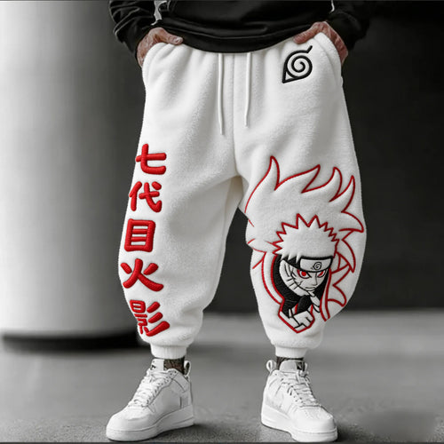 Color-blocked Plush Pants