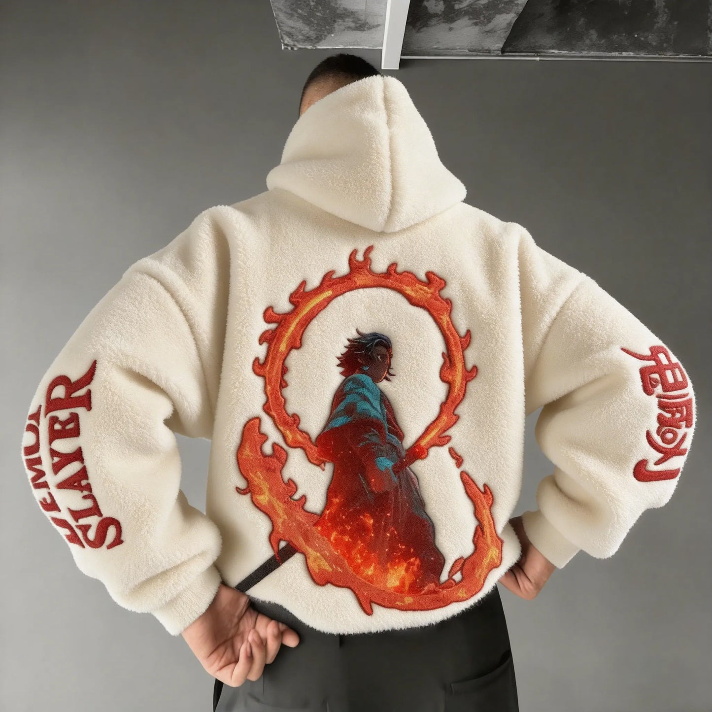 Men  Color-blocked Plush Hoodie