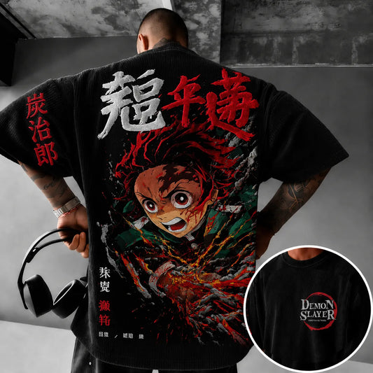 Vintage Anime Print T-shirt