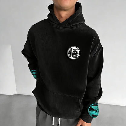 Color Blocked Corduroy Hoodie