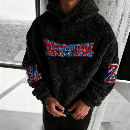 Color Blocked Plush Hoodie