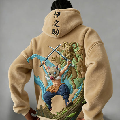 Unisex Version  Color-blocked Plush Hoodie