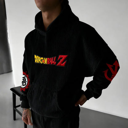 Color Blocked corduroy Hoodie