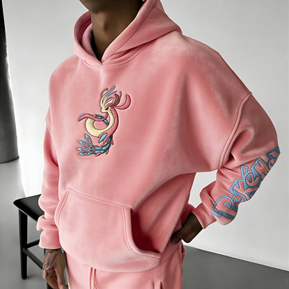 Color-blocked Unisex Fleece Oversized Hoodie