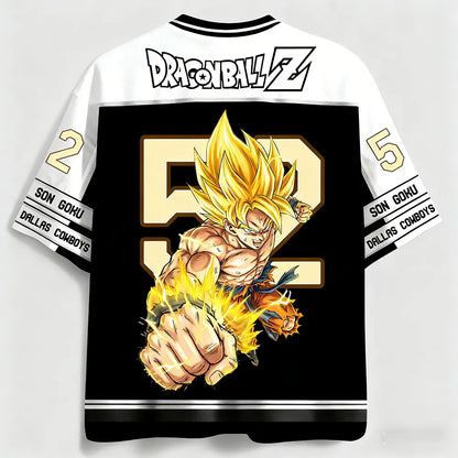 Unisex Anime Retro Mesh Sports Jersey T-Shirt