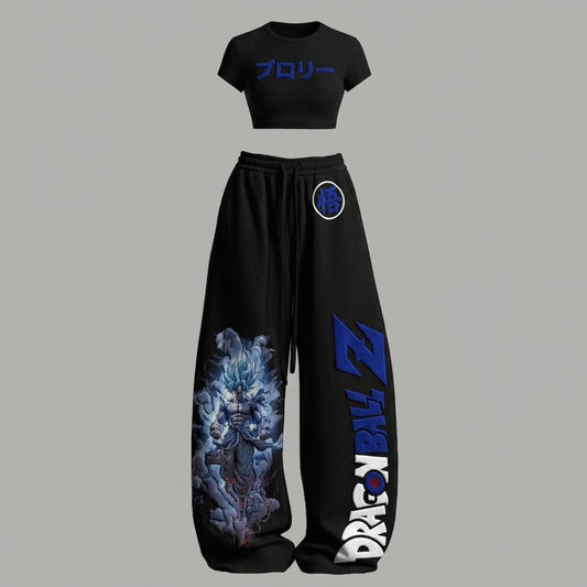 Women T-Shirt & Elasticated Trousers Waffle Two-Piece Set
