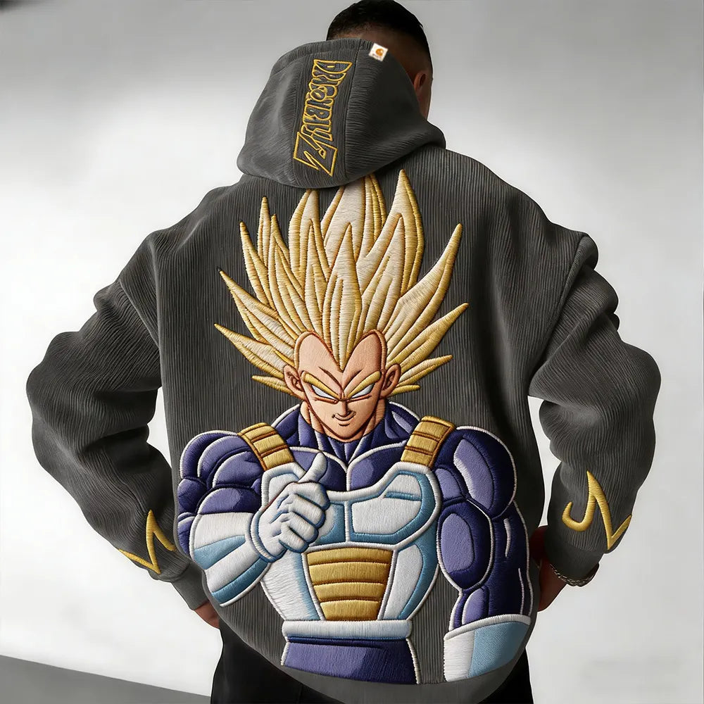 Color Blocked Corduroy Hoodie