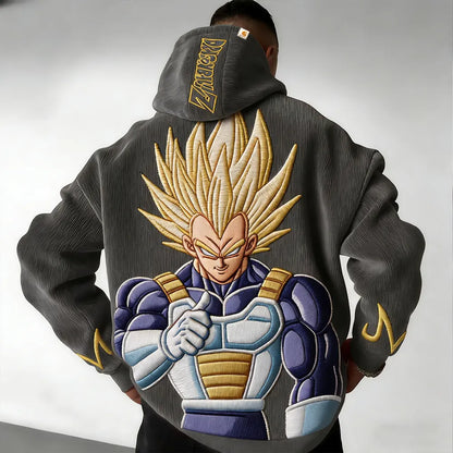 Color Blocked Corduroy Hoodie