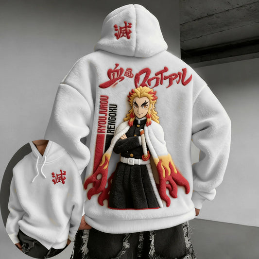 Men : Kyoujurou  Color-blocked Plush Hoodie